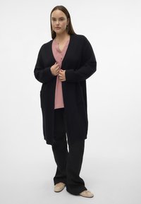 Vero Moda Curve VMCSABA POCKET COATIGAN - Vest - black
