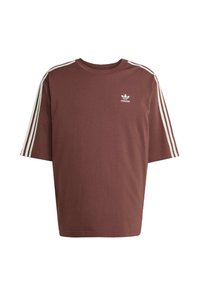 OVERSIZE TEE - T-shirt med print - auburn/off white