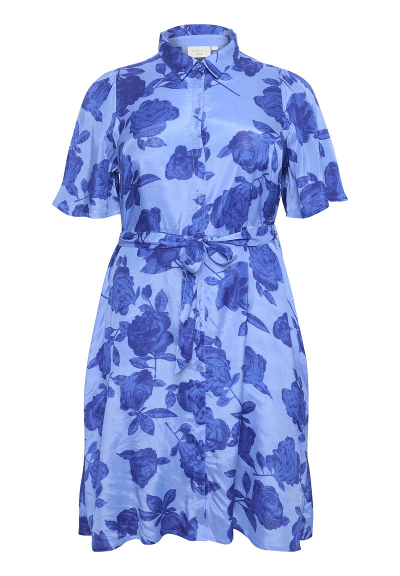 Kaffe Curve Blousejurk lichtblauw Kaffe Curve Blousejurk lichtblauw