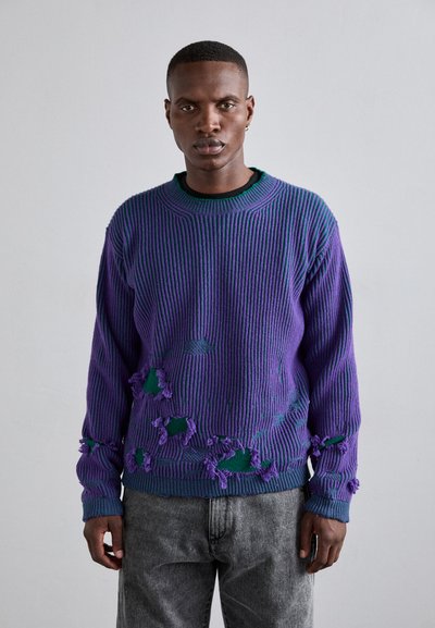 MM6 Maison Margiela REVERSIBLE CREWNECK - Pulóver - purple/green