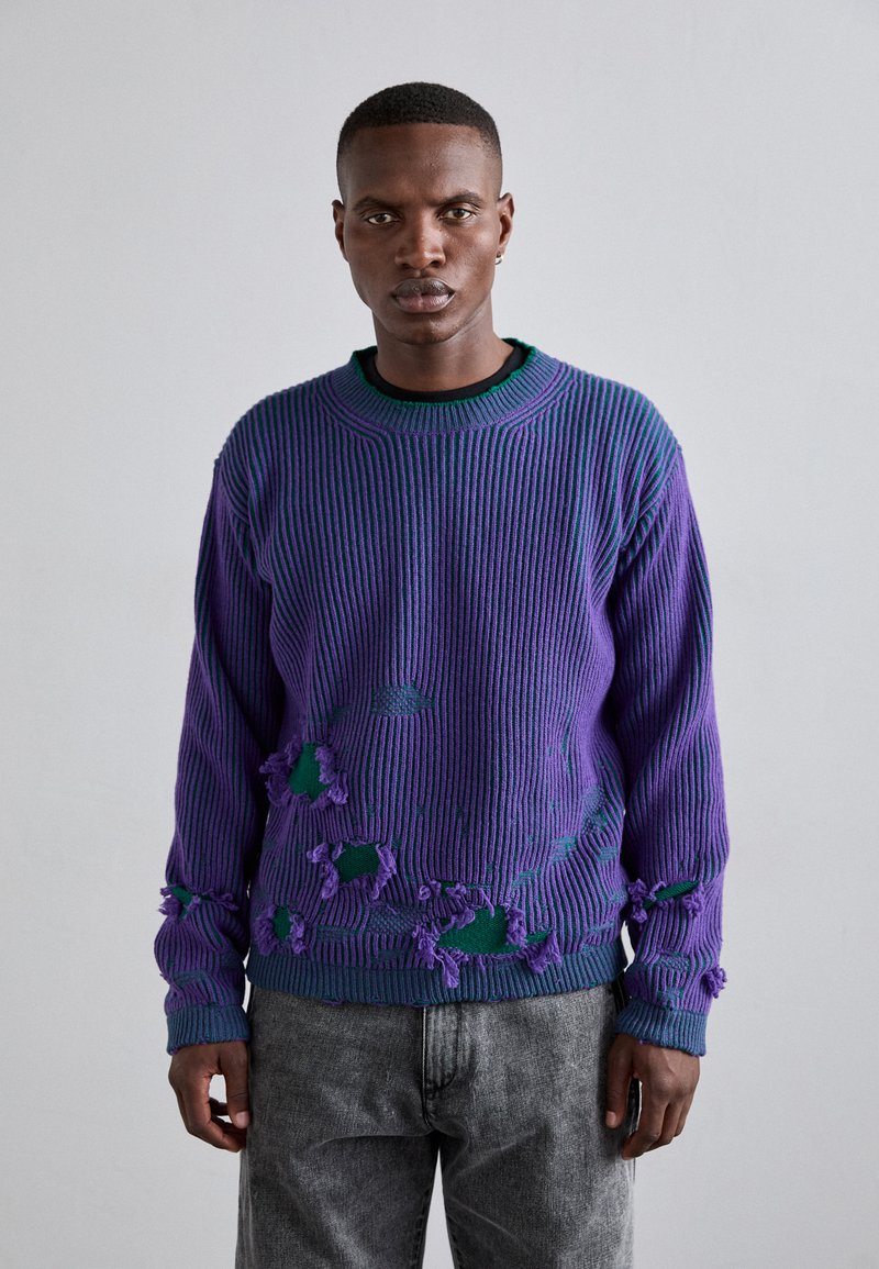 MM6 Maison Margiela REVERSIBLE CREWNECK - Pulover - purple/green