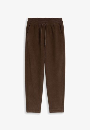 TOM TAILOR DENIM, TOM TAILOR DENIM HOSEN & CHINO BARREL CORDHOSE MIT KORDELZUG - Trainingsbroek - cool dark brown