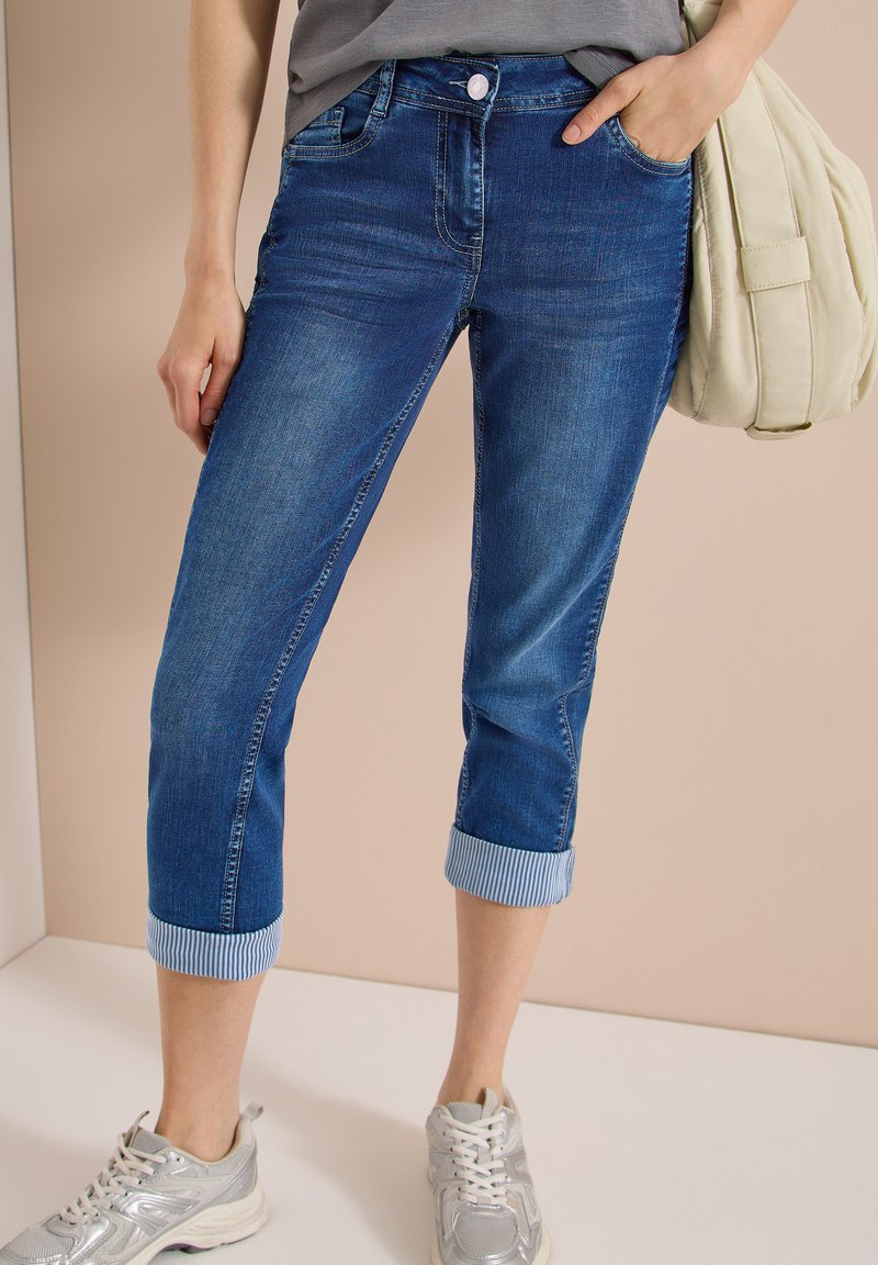 Cecil Women's Casual Fit Jeans, Mid Blue Wash