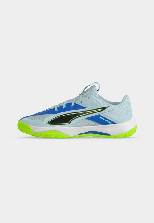 PUMA ACCELERATE JR 5 UNISEX - Handball shoes - aqua glow/white/green glare — photo 2