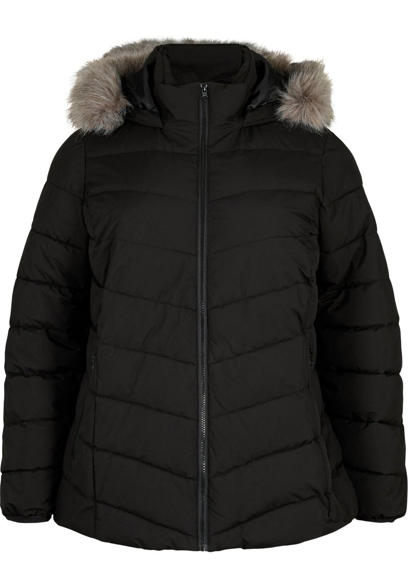 Zizzi Winterjas zwart