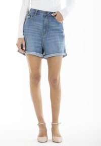 Rica Lewis TAILLE HAUTE BARB - Short en jean - bleu