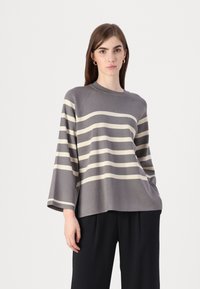Noisy May NMFIFI O-NECK - Svetr - charcoal gray