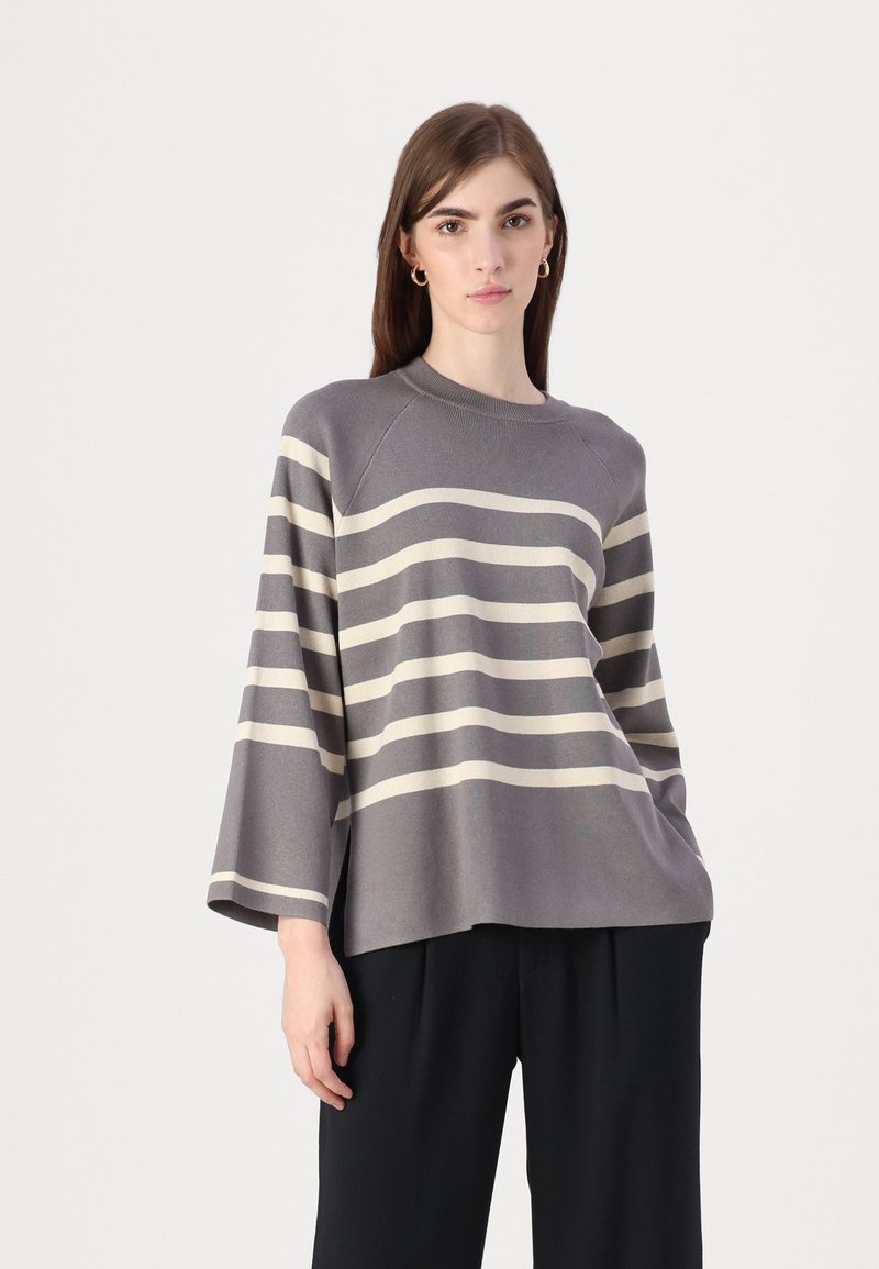 Noisy May NMFIFI O-NECK - Svetr - charcoal gray