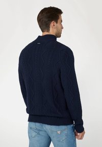 Guess REISSVERSCHLUSS - Cardigan - blau