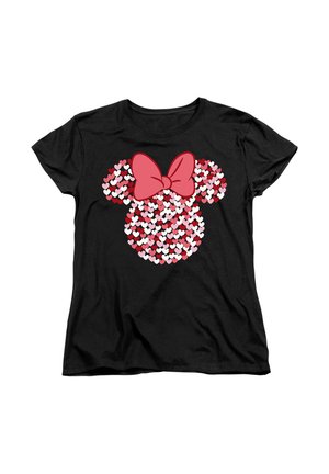 Disney MINNIE MOUSE VALENTINE'S DAY HEART EARS SILHOUETTE - T-Shirt print - black