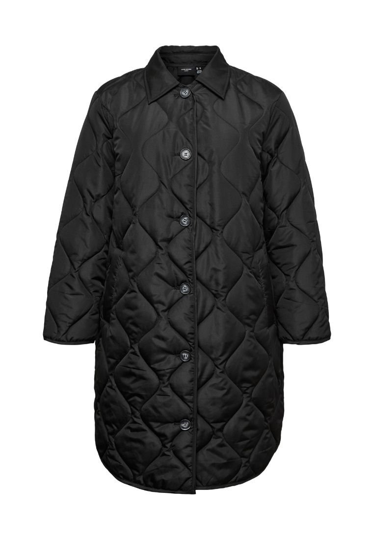 Vero Moda onion quilted short jacket with pockets in green