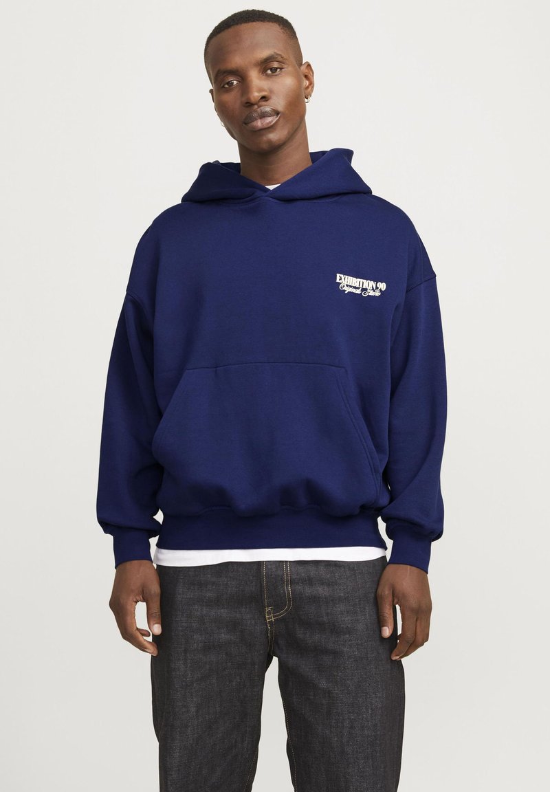 Jack & Jones JJEBASIC HOOD - Sudadera Con Cremallera - Navy Blazer/azul
