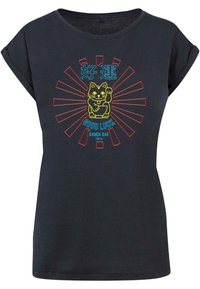 Merchcode TORC BRIGHT LIGHTS - T-shirts med print - navy