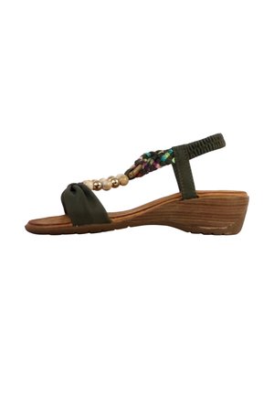 Wedge sandals - kaki