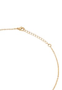 Złoty naszyjnik z delikatnym, wzorzystym designem. Posiada zapięcie typu lobster oraz regulowane ogniwo do dopasowania rozmiaru.