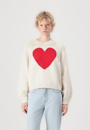 GAP HEART - Strikkegenser - red