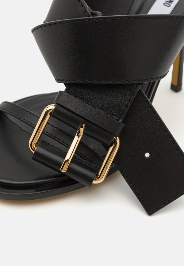 BELTED UP - Heeled mules - nero4