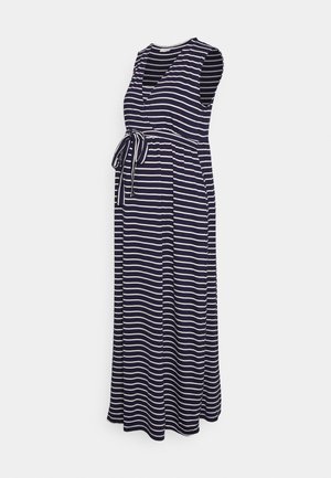 BRETON MAXI DRESS - Vestido de malha - navy white