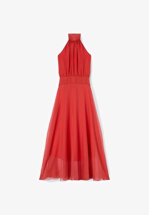 Motivi, VESTITO LUNGO CON SCOLLO HALTER - Maxikjoler - rosso