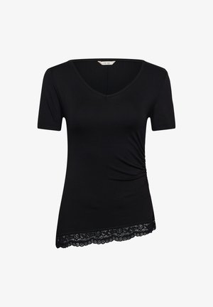 Cream, CRARMINA LACE DETAIL T-SHIRT - T-shirt imprimé - pitch black