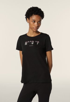 Freddy COMFORT FIT CON GRAFICA COMPOSTA DA STRASS - T-Shirt sport - nero