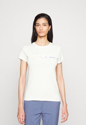 THE SLIM TEE - Triko s potiskem - open white