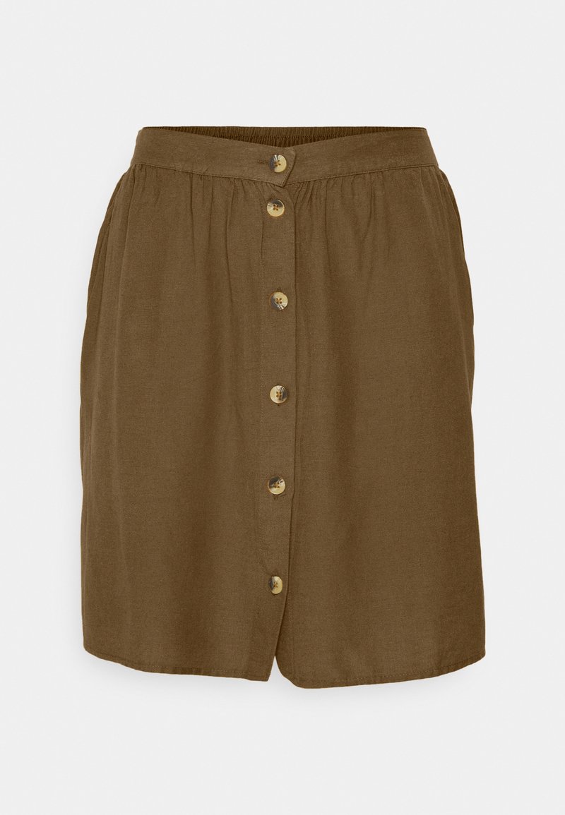 Pieces A-lijn rok bruin