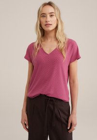 WE Fashion - T-Shirt basic - pink Thumbnail-Bild 1