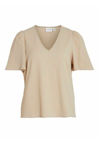 VILA Damen-Bluse Mit V-Ausschnitt & Kurzen Ärmeln – Aus Recyceltem Polyester | Feminine Top Für Sommer & Alltag