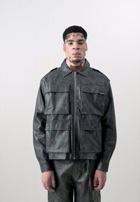 Don't Waste Culture AESON UNISEX - Imiteret læderjakke - grey/brown