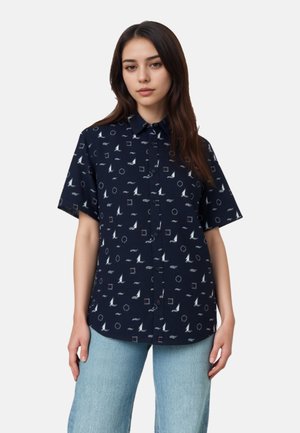 TOM TAILOR, TOM TAILOR HEMD KURZARMHEMD - Button-down blouse - dunkelblau