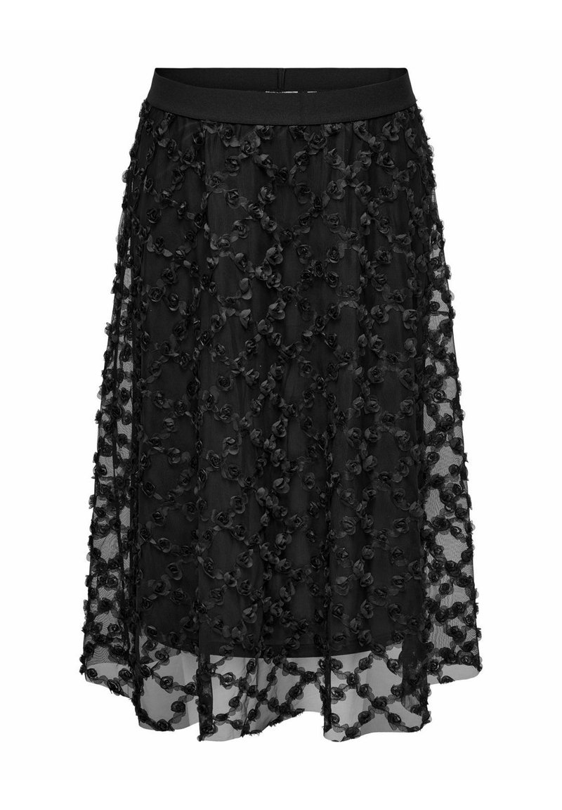 ONLY Carmakoma ROCK CURVE - A-lijn rok - black/zwart - Zalando.nl