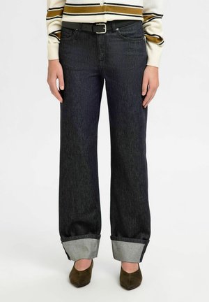 FOLD-UP - Jeans straight leg - black denim