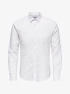 ONSCAIDEN LIFE LS SOLID LINEN BLEND NOOS - Camicia - white