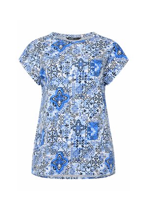 Yours Clothing, WOMEN'S CASUAL TOPS - Camiseta estampada - blue