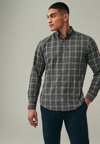 Next EASY OXFORD - Camisa - grey check