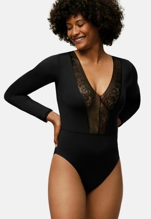 MANGA LARGA CON ESCOTE V - Body - black