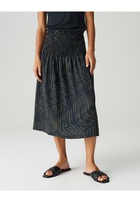 OPUS - RELAXED MIDI A-LINE FIT - A-line skirt - coal blue Thumbnail Image 1