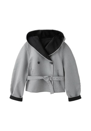 Stradivarius, SHORT REVERSIBLE CHECK TRENCH COAT - Veste légère - black