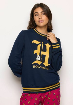 Sweater - dark blue with print