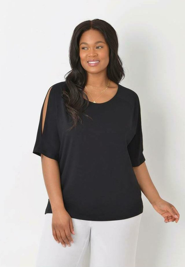 T-shirt con stampa - black