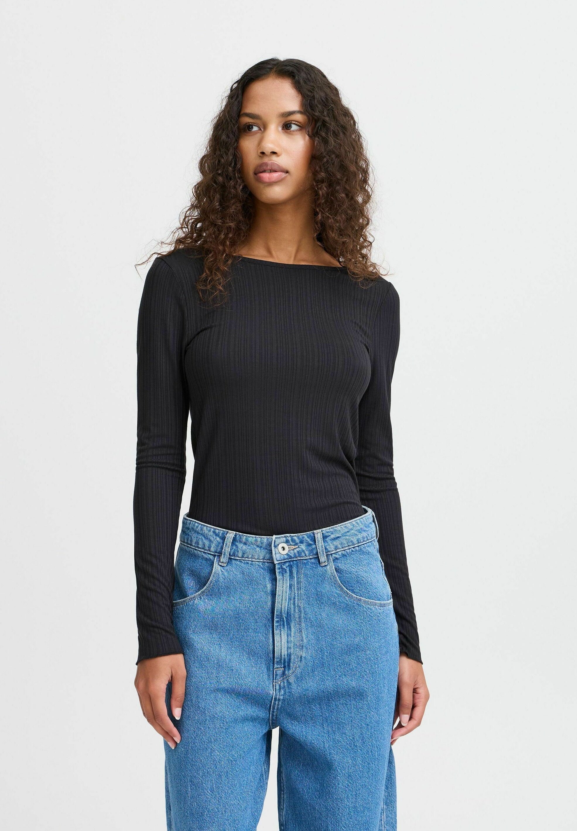 ICHI Long sleeved top black