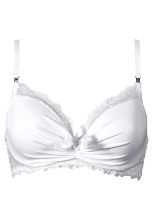 MIT GLITZERSTEINEN AUFWENDIG VERZIERTER MIT GEPOLSTERTEN CUPS - Reggiseno push-up - weiß