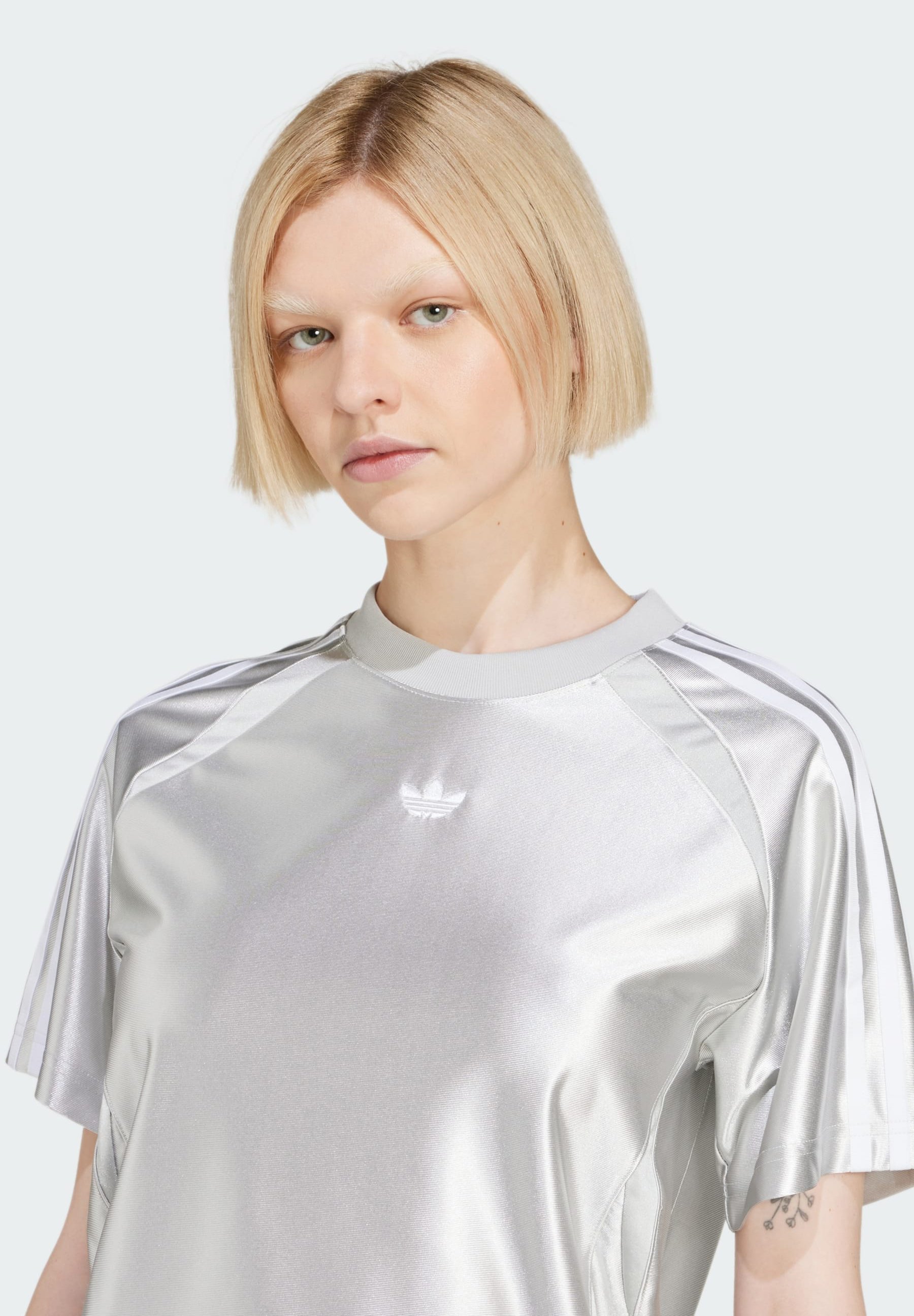 売れ筋商品|||アディダスオリジナルス Tシャツ レディース トップス ADICOLOR TEAMGEIST LOOSE - Print T-shirt - grey two CLOTHING - Adicolor Teamgeist Loose Tee - Grey | adidas Oman