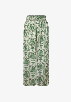 Cupshe, BREEZY PRINTED WIDE - Nohavice - green khaki floral