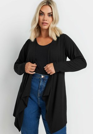 Yours Clothing WATERFALL - Chaqueta de punto - black