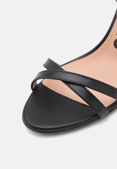MOSCHINO MINI LETTERING - Sandály na vysokém podpatku - nero