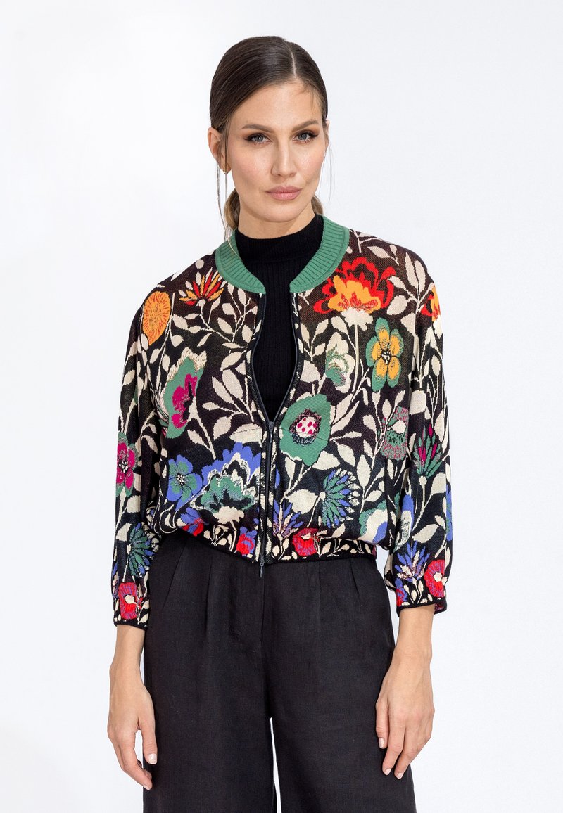 Ivko - FLORAL PATTERN - Bomberjacke - black, Vergrößern