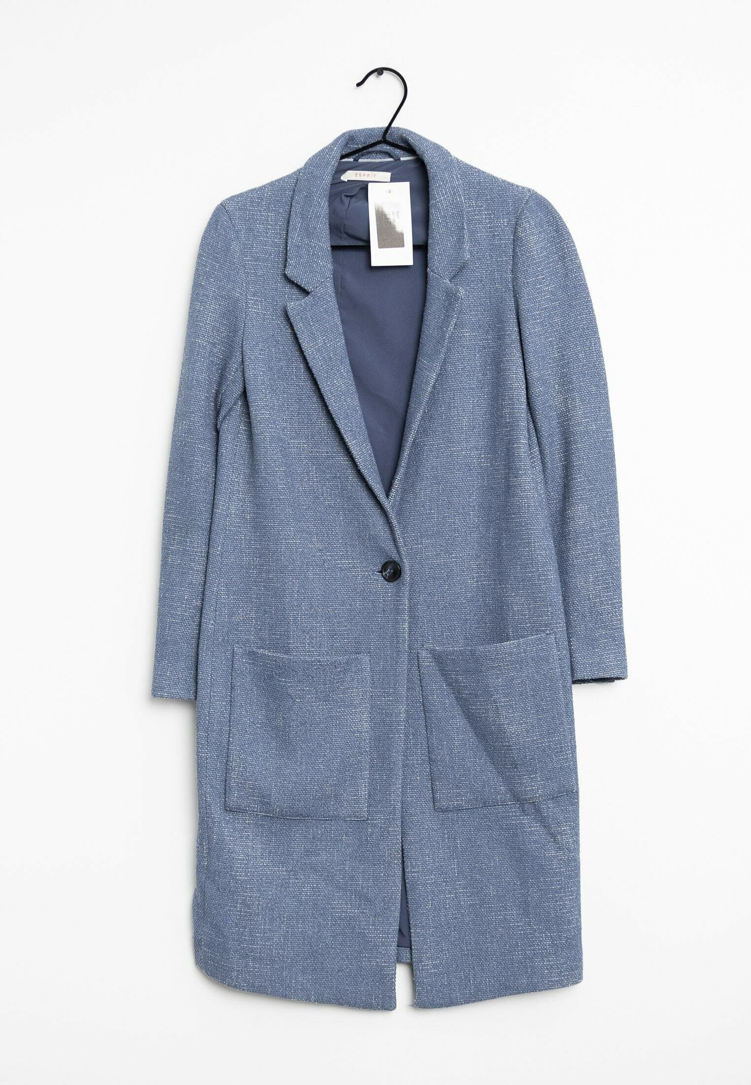 Esprit Boucle Mantel Mäntel Wollmantel Blau Esprit Esprit