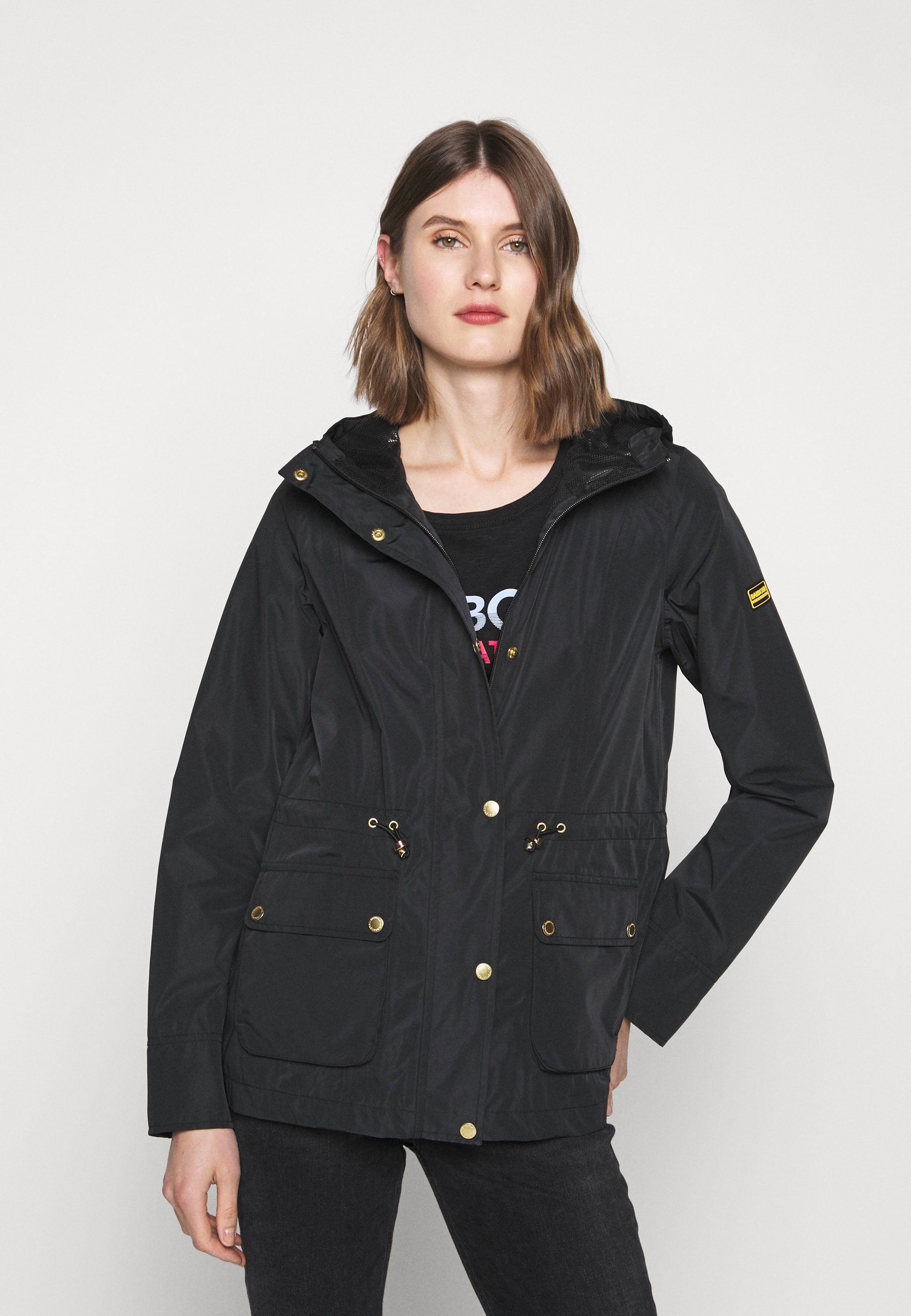 barbour garrison jacket black